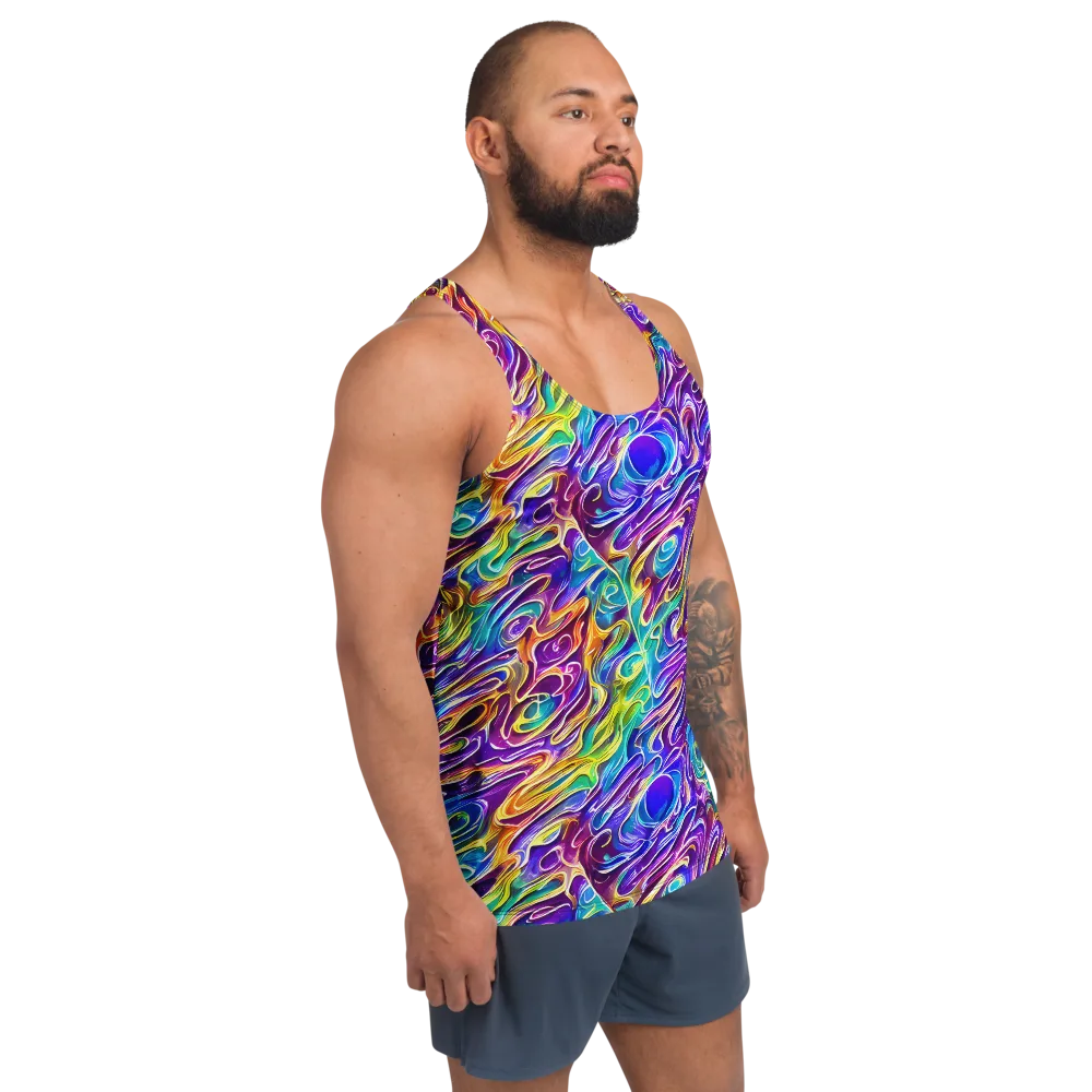 Chromatic Flame on Men's Tank Top — Right Front