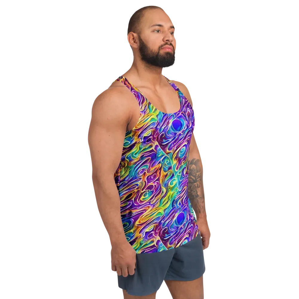 Chromatic Flame on Men's Tank Top — Right Front