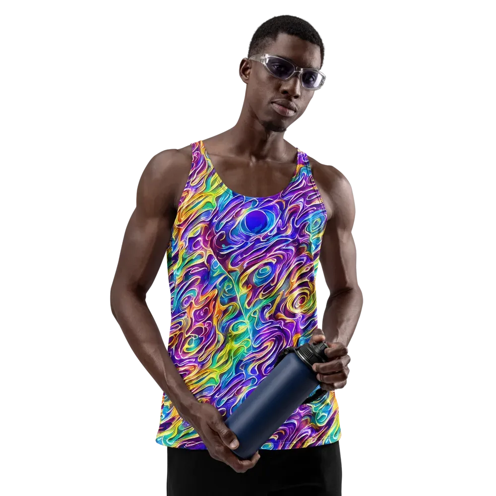 Chromatic Flame on Men's Tank Top — Front