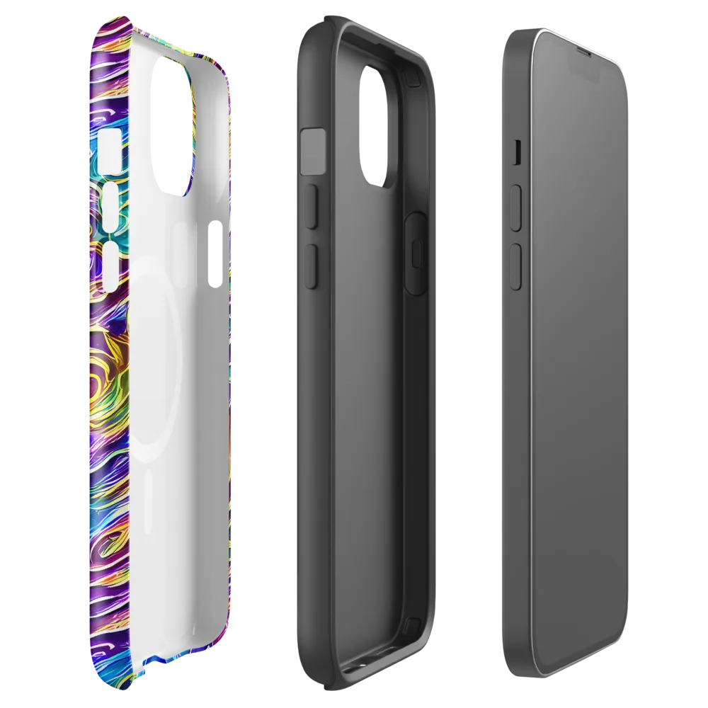 Chromatic Flame on MagSafe Tough Case for iPhone® — Front