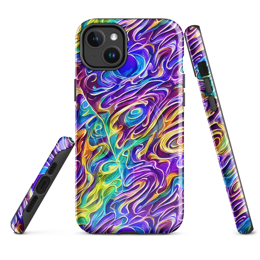 Chromatic Flame on MagSafe Tough Case for iPhone® — Front