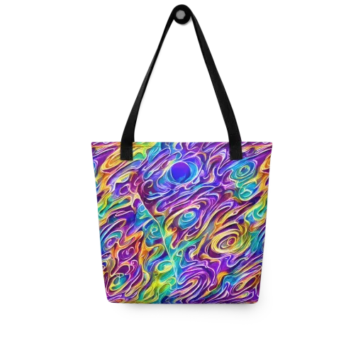 Chromatic Flame on a Tote Bag
