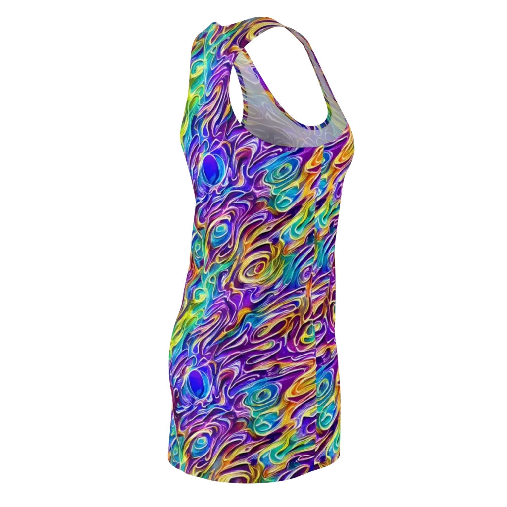 Chromatic Flame on Racerback Dress — Back Side