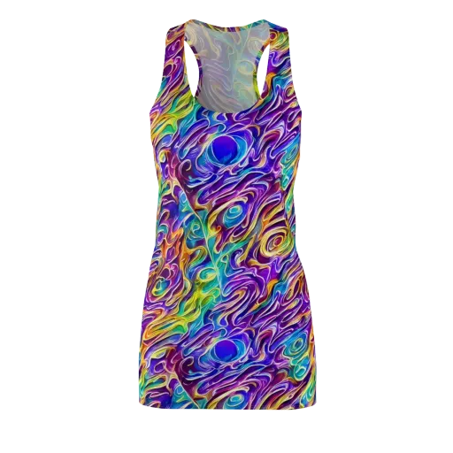 Chromatic Flame on a Racerback Dress