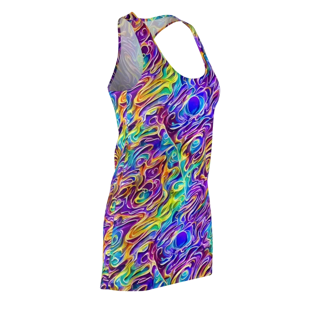 Chromatic Flame on Racerback Dress — Front Side