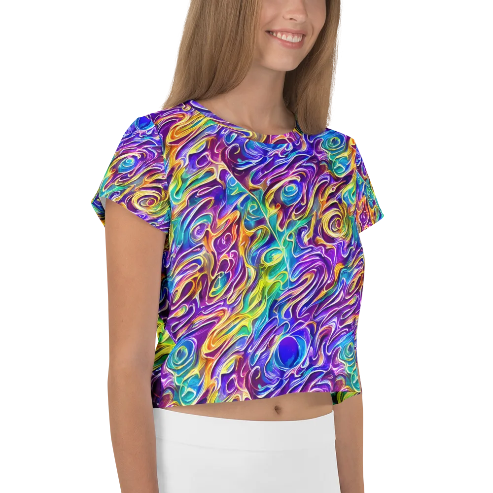 Chromatic Flame on Crop Tee — Right