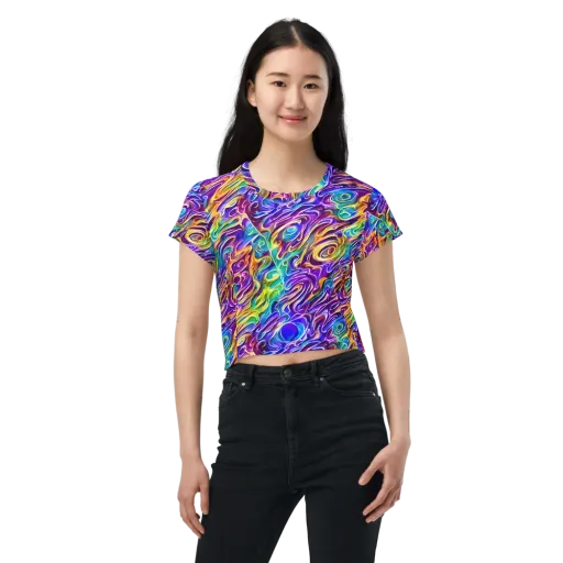 Chromatic Flame on a Crop Tee