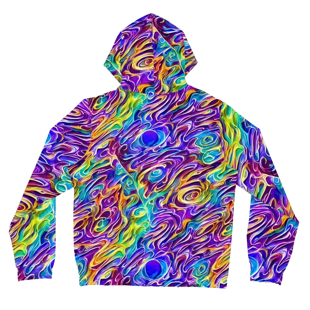 Chromatic Flame on Women's Full-Zip Hoodie — Back