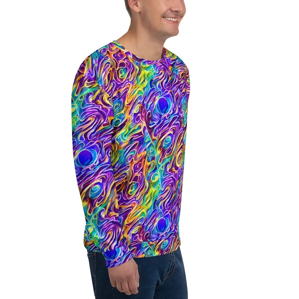 Chromatic Flame on Sweatshirt — Right Front