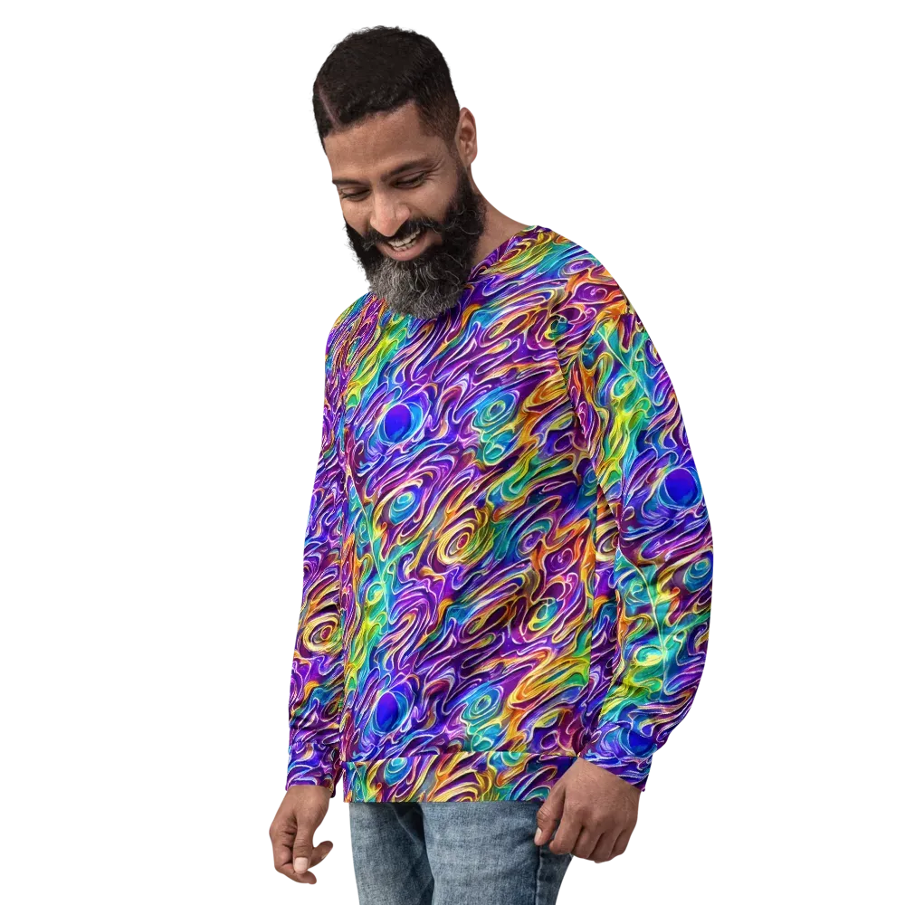 Chromatic Flame on Sweatshirt — Left Front