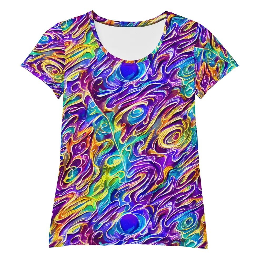 Chromatic Flame on Women's Athletic T-Shirt — Front