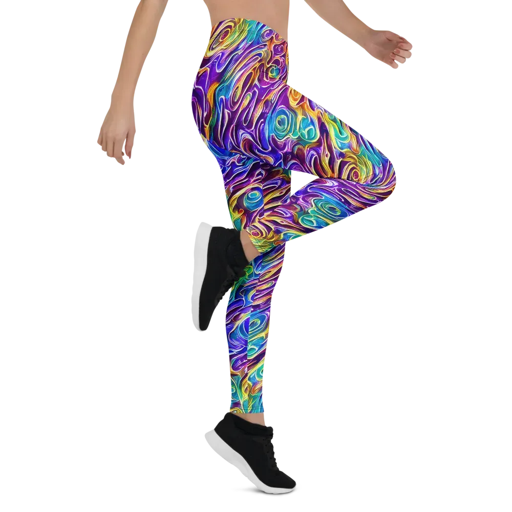 Chromatic Flame on Leggings — Right