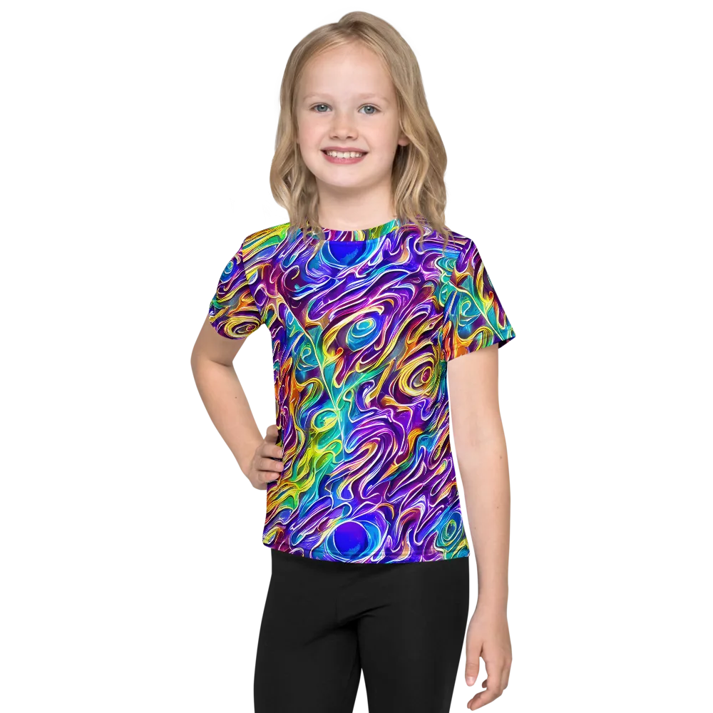 Chromatic Flame on Kids Crew Neck T-Shirt — Front