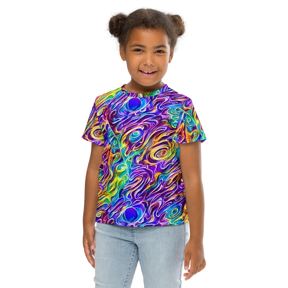 Chromatic Flame on Kids Crew Neck T-Shirt — Front