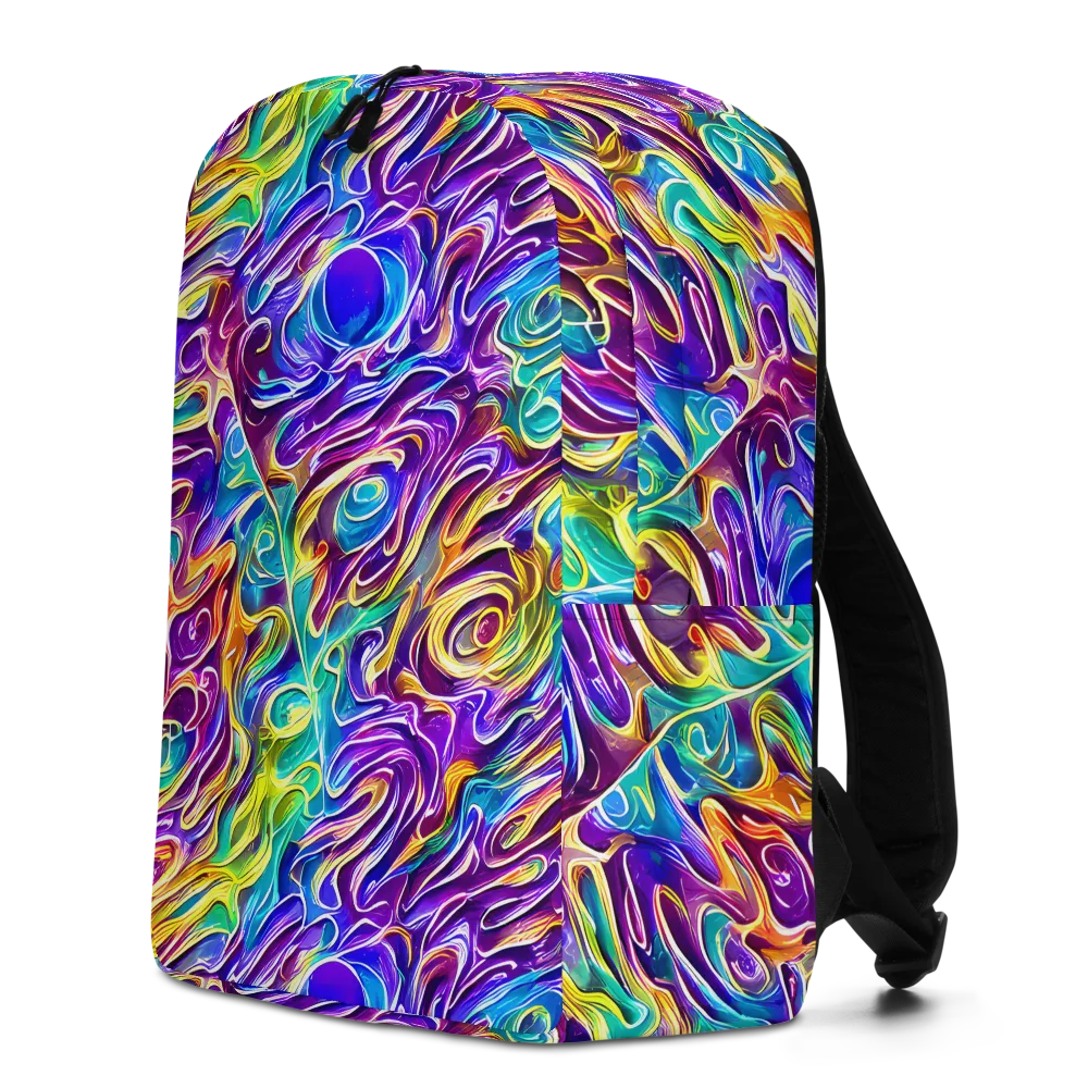 Chromatic Flame on Minimalist Backpack — Left