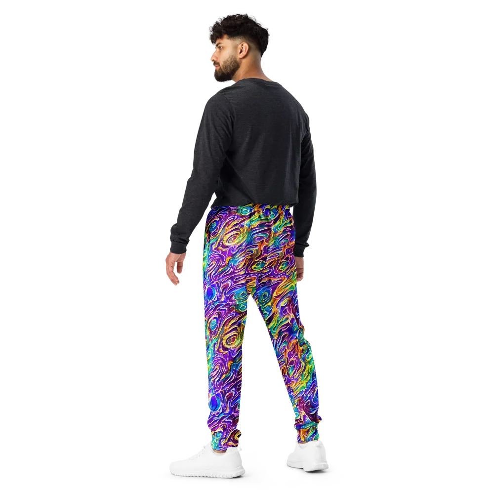 Chromatic Flame on Men's Joggers — Back