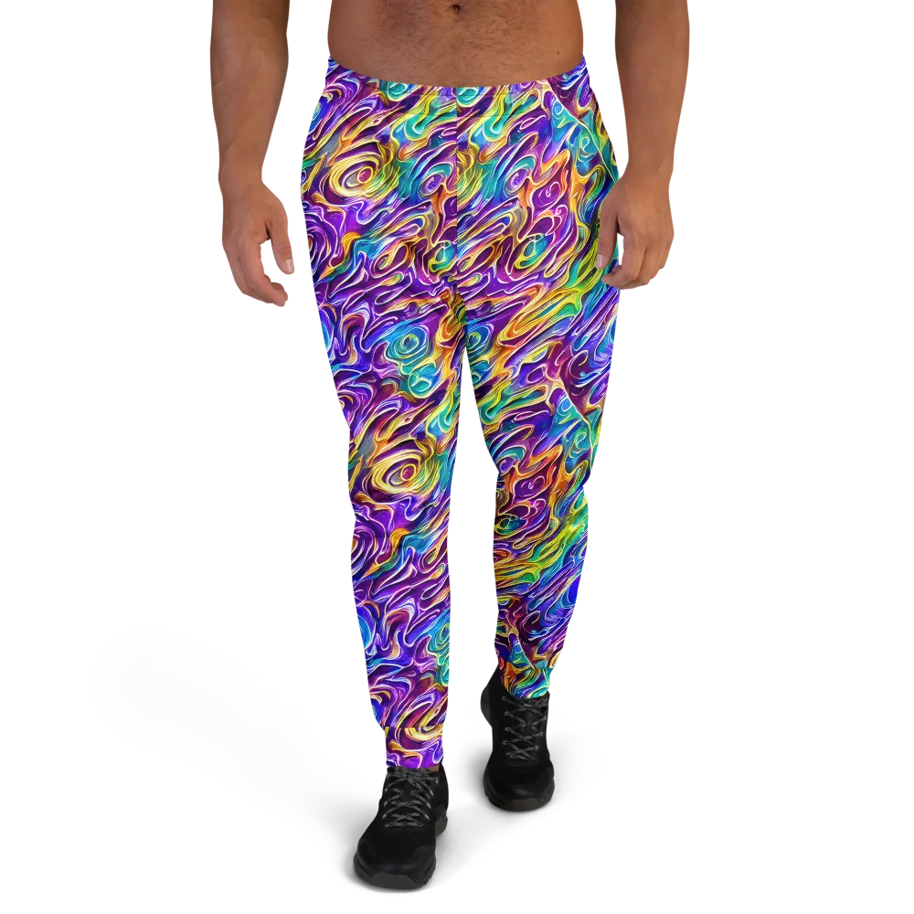 Chromatic Flame on Men's Joggers — Front