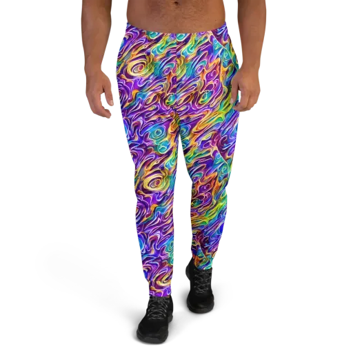 Chromatic Flame on a Men's Joggers