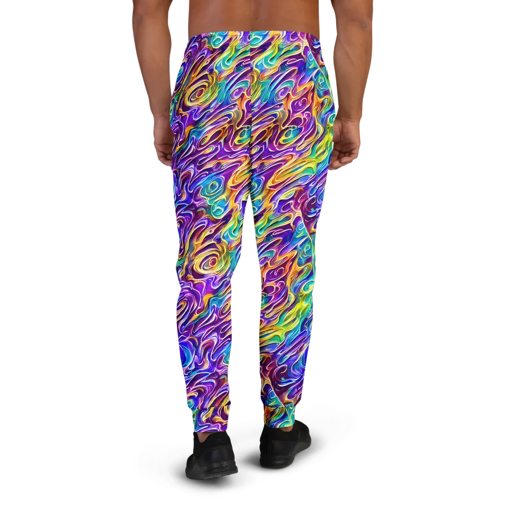 Chromatic Flame on Men's Joggers — Back