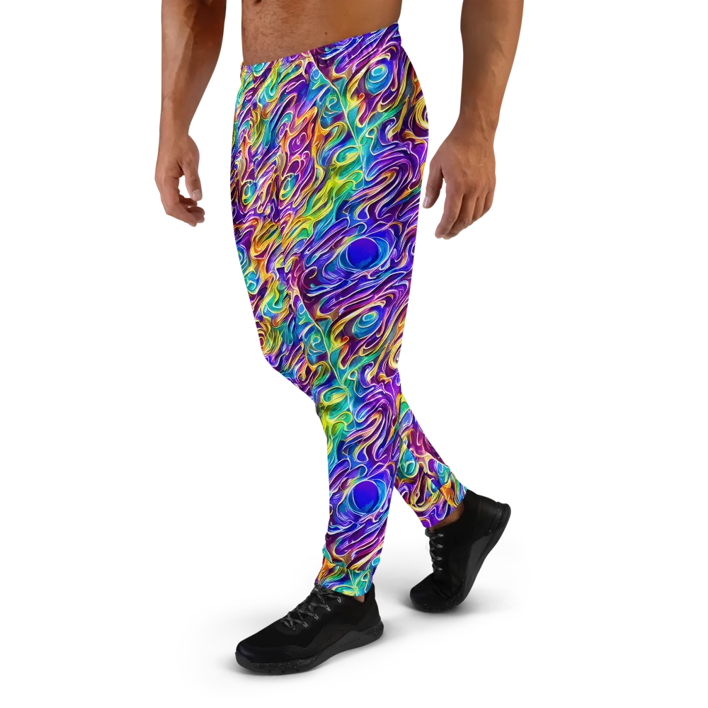 Chromatic Flame on Men's Joggers — Left