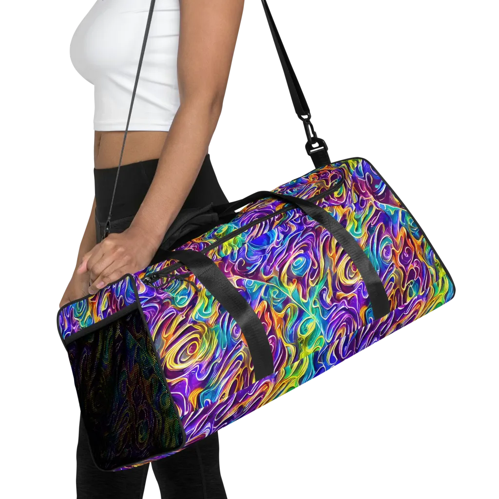 Chromatic Flame on Duffle Bag — Front