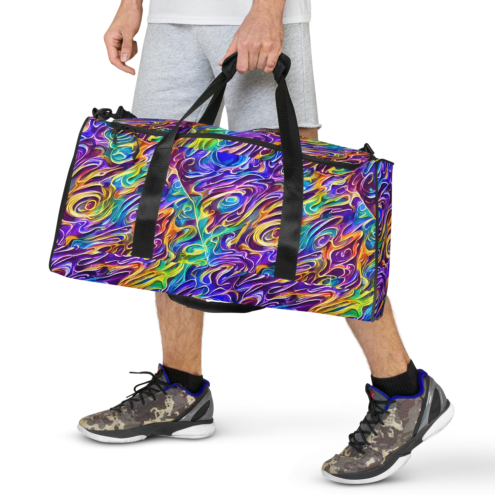 Chromatic Flame on Duffle Bag — Front