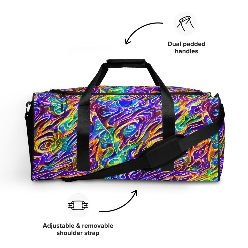 Chromatic Flame on Duffle Bag — Front