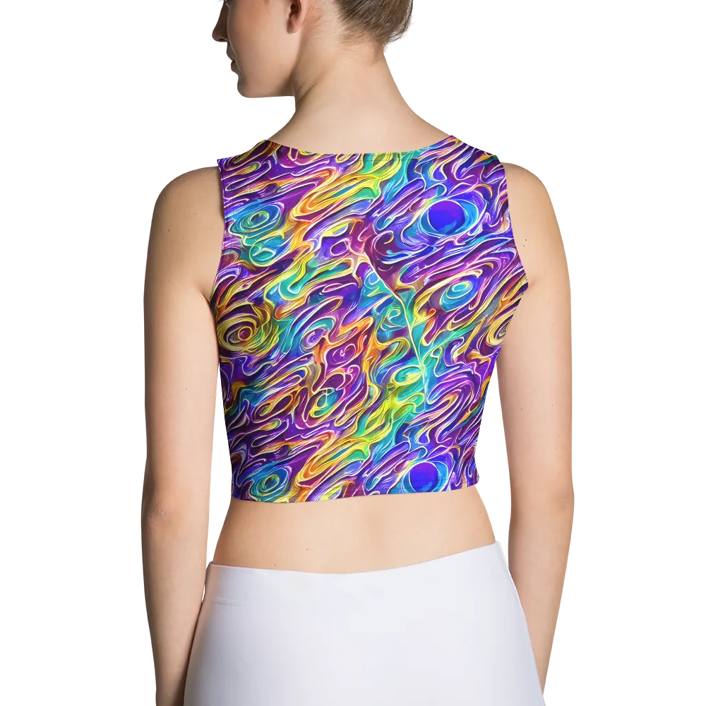 Chromatic Flame on Crop Top — Back