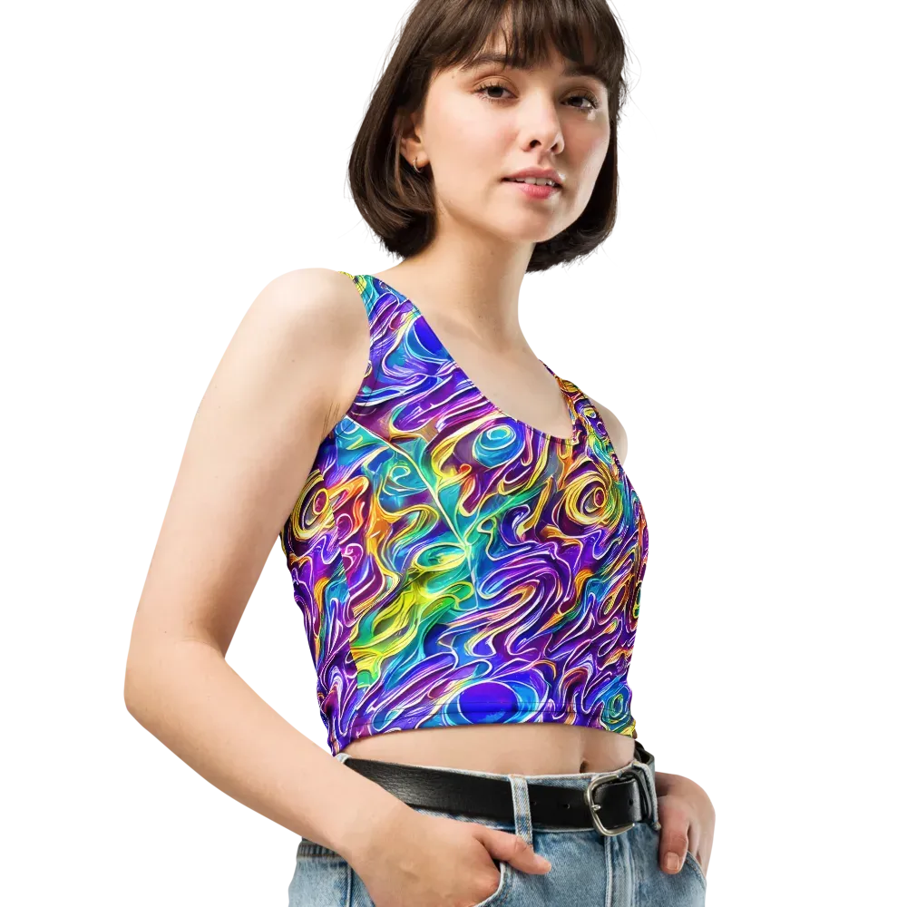 Chromatic Flame on Crop Top — Right Front