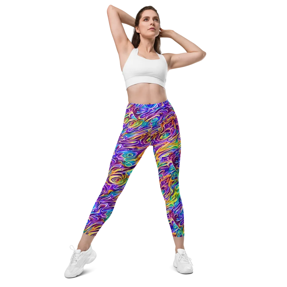 Chromatic Flame on Leggings with Pockets — Front