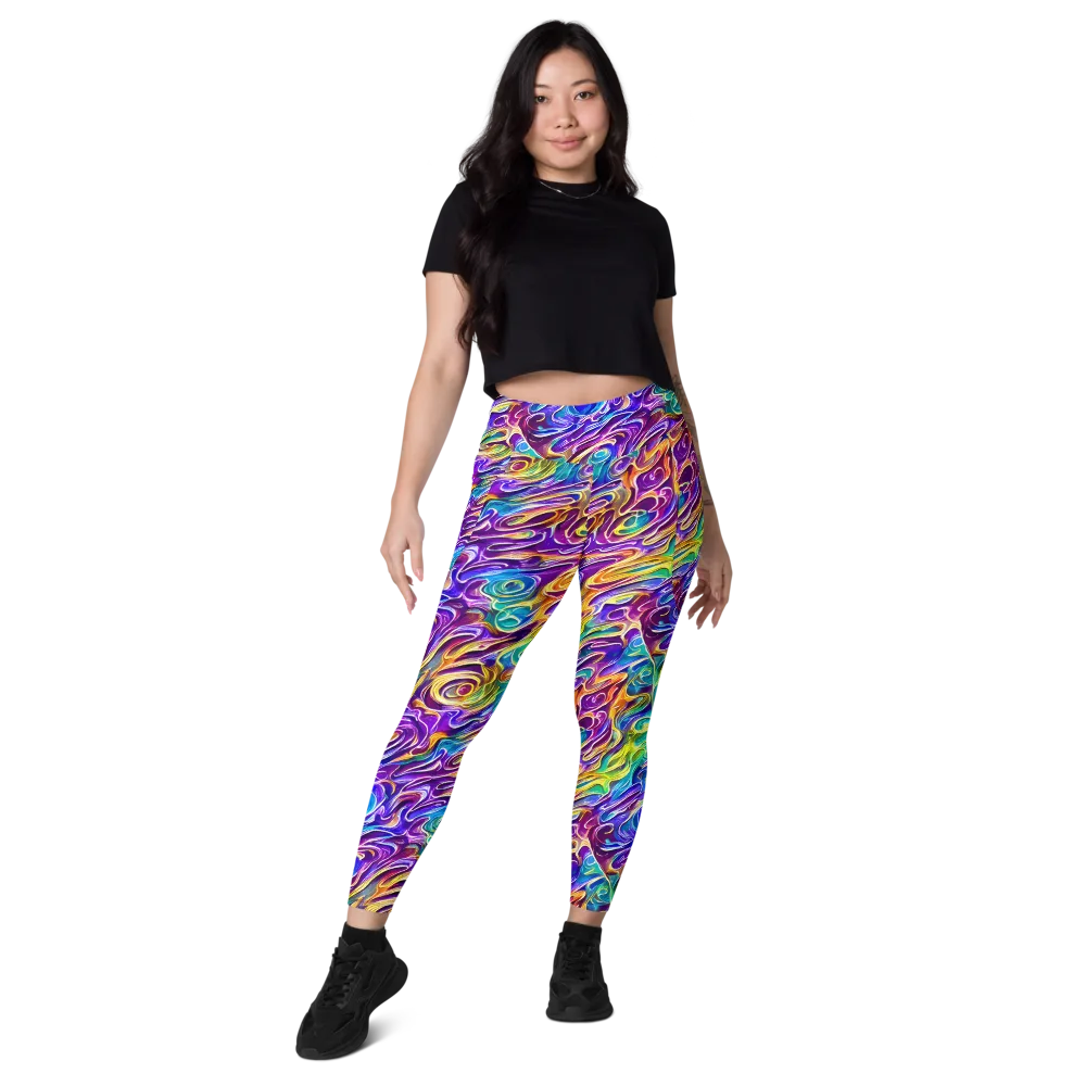 Chromatic Flame on Leggings with Pockets — Front