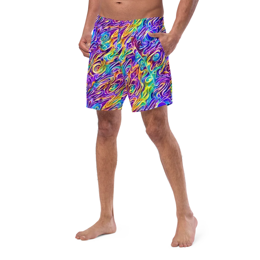 Chromatic Flame on Swim Trunks — Left Front