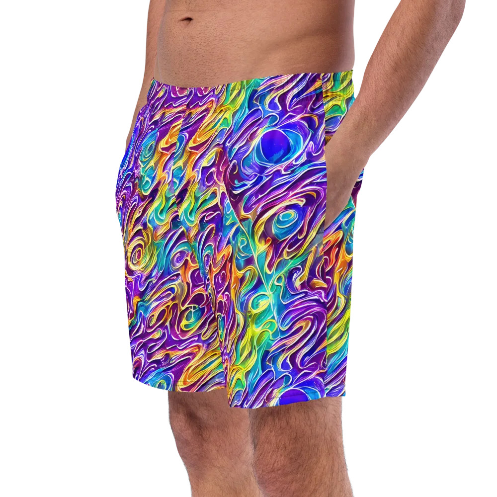 Chromatic Flame on Swim Trunks — Left Front
