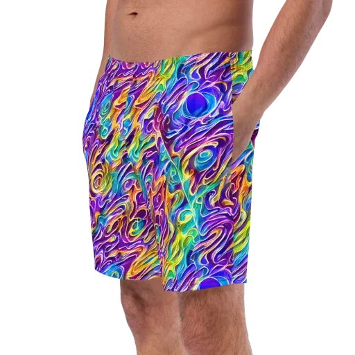 Chromatic Flame on a Swim Trunks