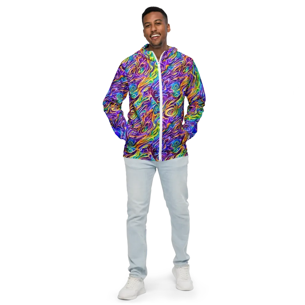 Chromatic Flame on Men's Windbreaker — Front