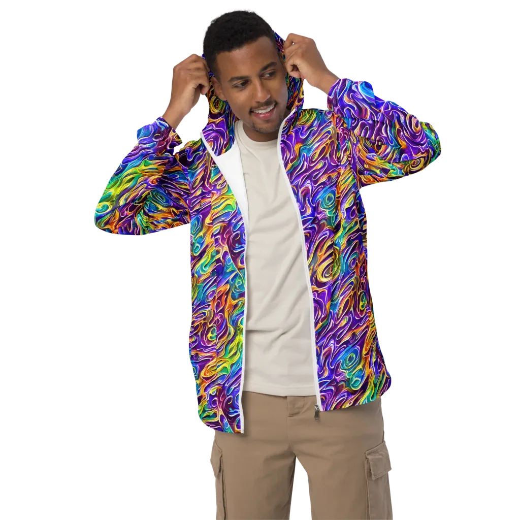 Chromatic Flame on Men's Windbreaker — Front