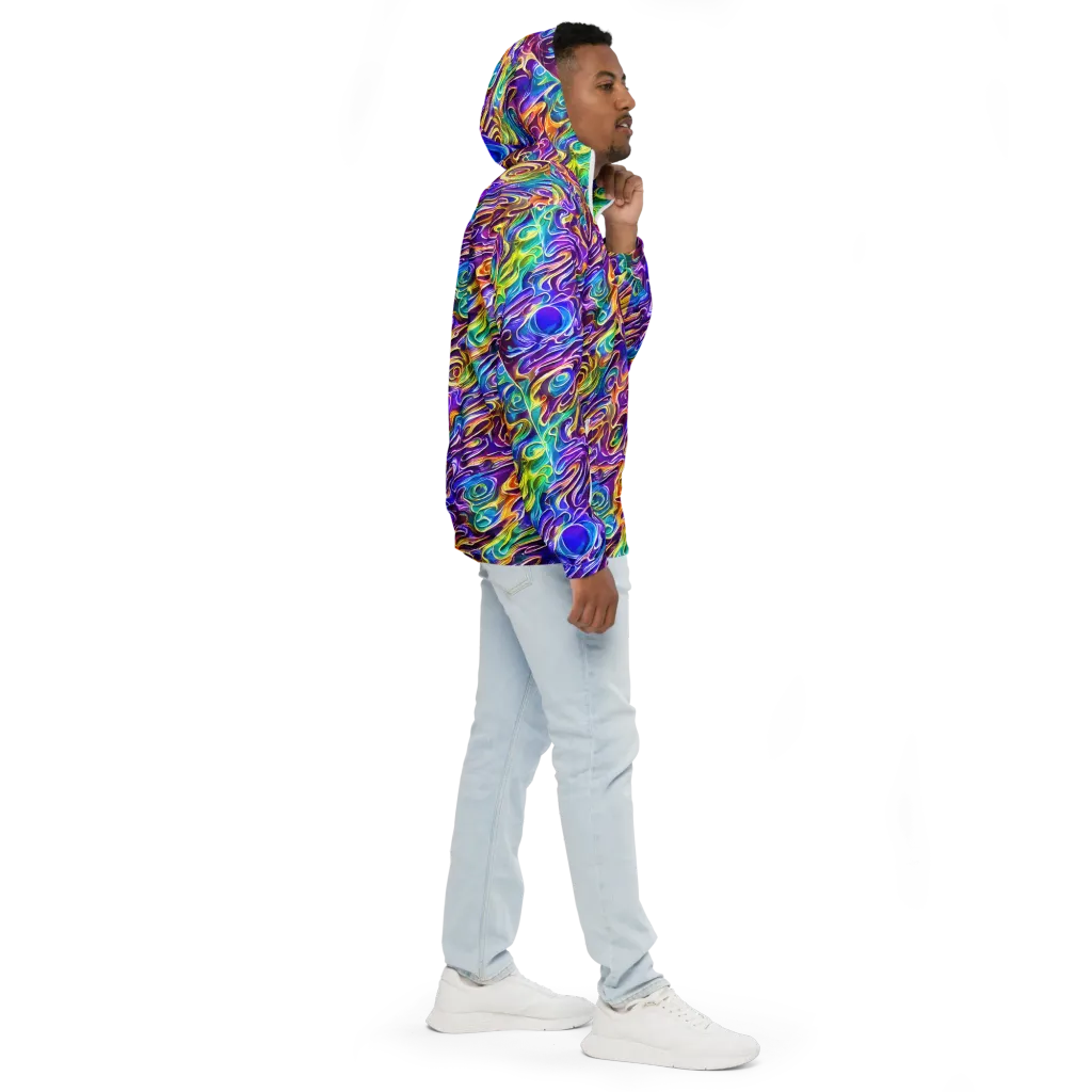 Chromatic Flame on Men's Windbreaker — Right