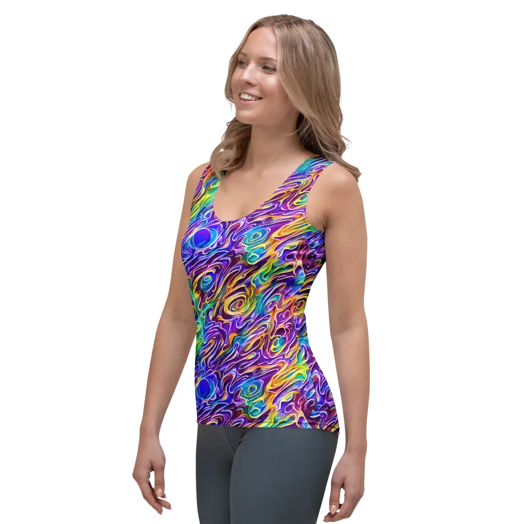 Chromatic Flame on Women's Tank Top — Left Front