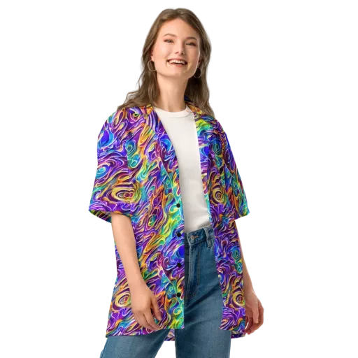 Chromatic Flame on a Button Shirt