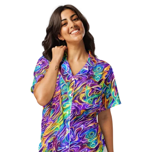 Chromatic Flame on a Women's Short Sleeve Pajama Top