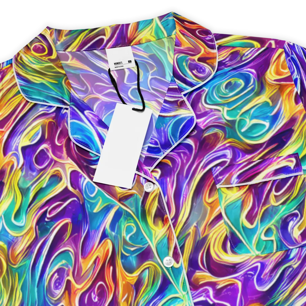 Chromatic Flame on Women's Short Sleeve Pajama Top — Product details