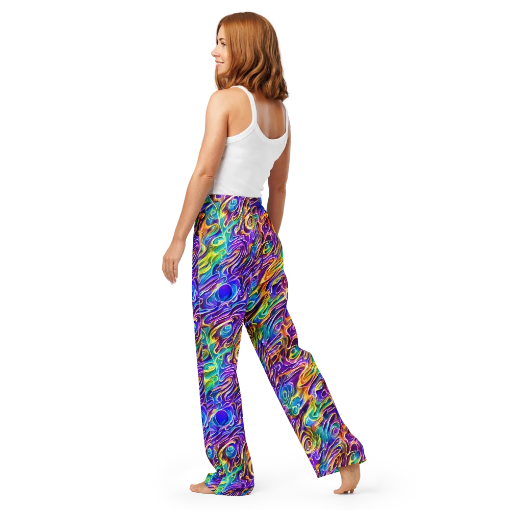 Chromatic Flame on Women's Pajama Pants — Back