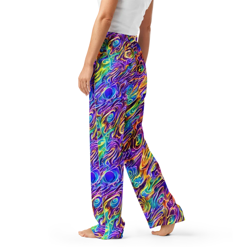 Chromatic Flame on Women's Pajama Pants — Left