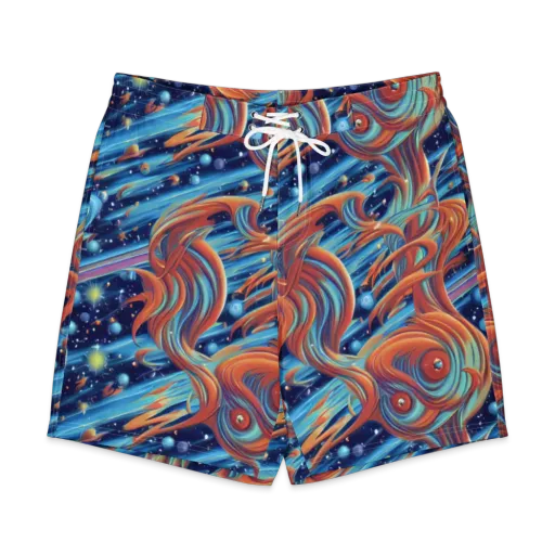 Orbit Flame on a Men's Board Shorts