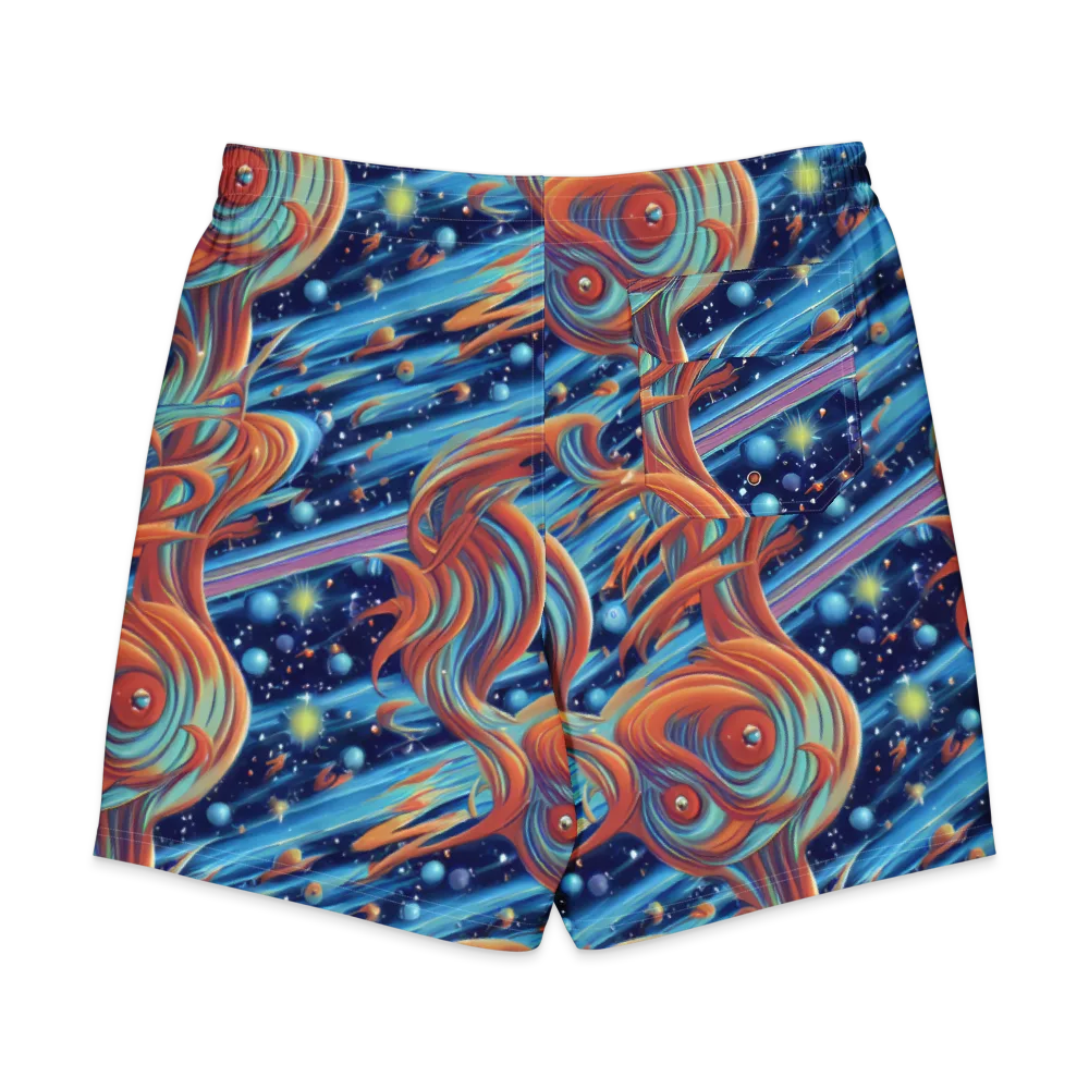 Orbit Flame on Men's Board Shorts — Back