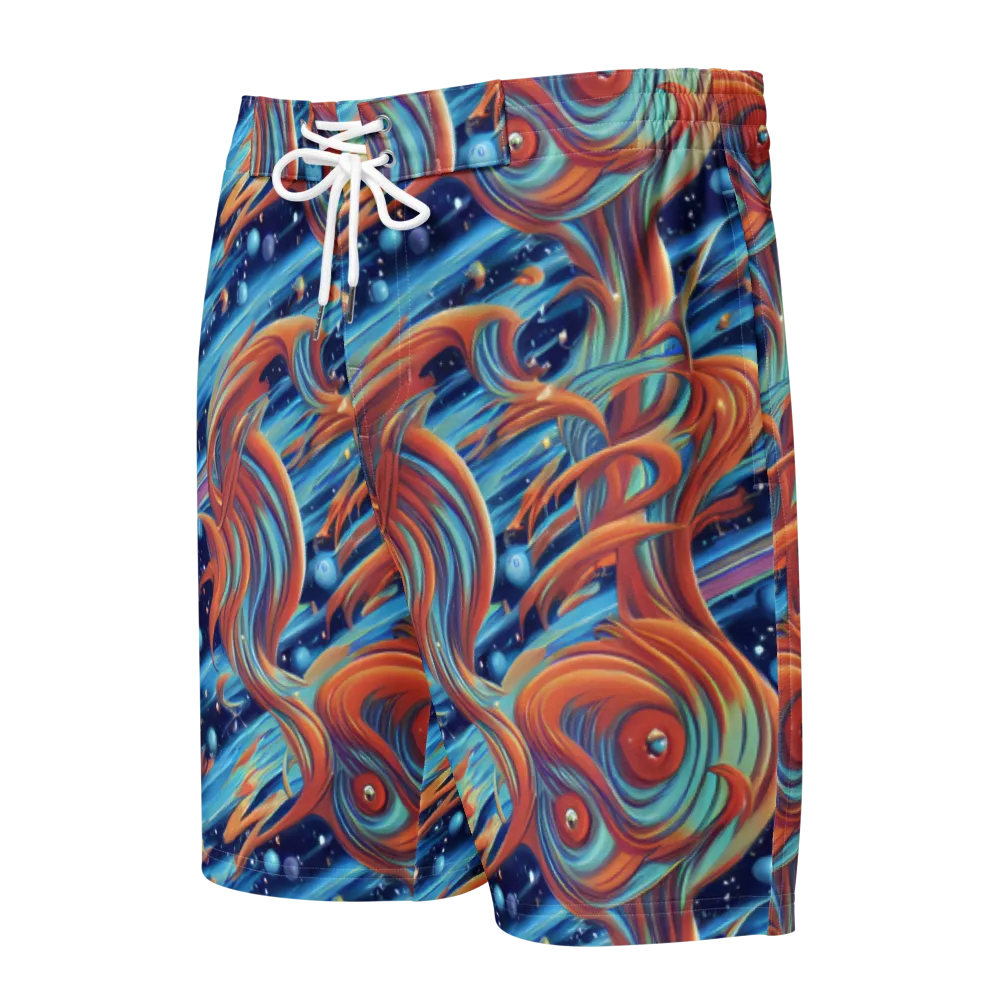 Orbit Flame on Men's Board Shorts — Front