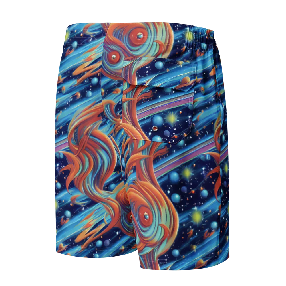 Orbit Flame on Men's Board Shorts — Back