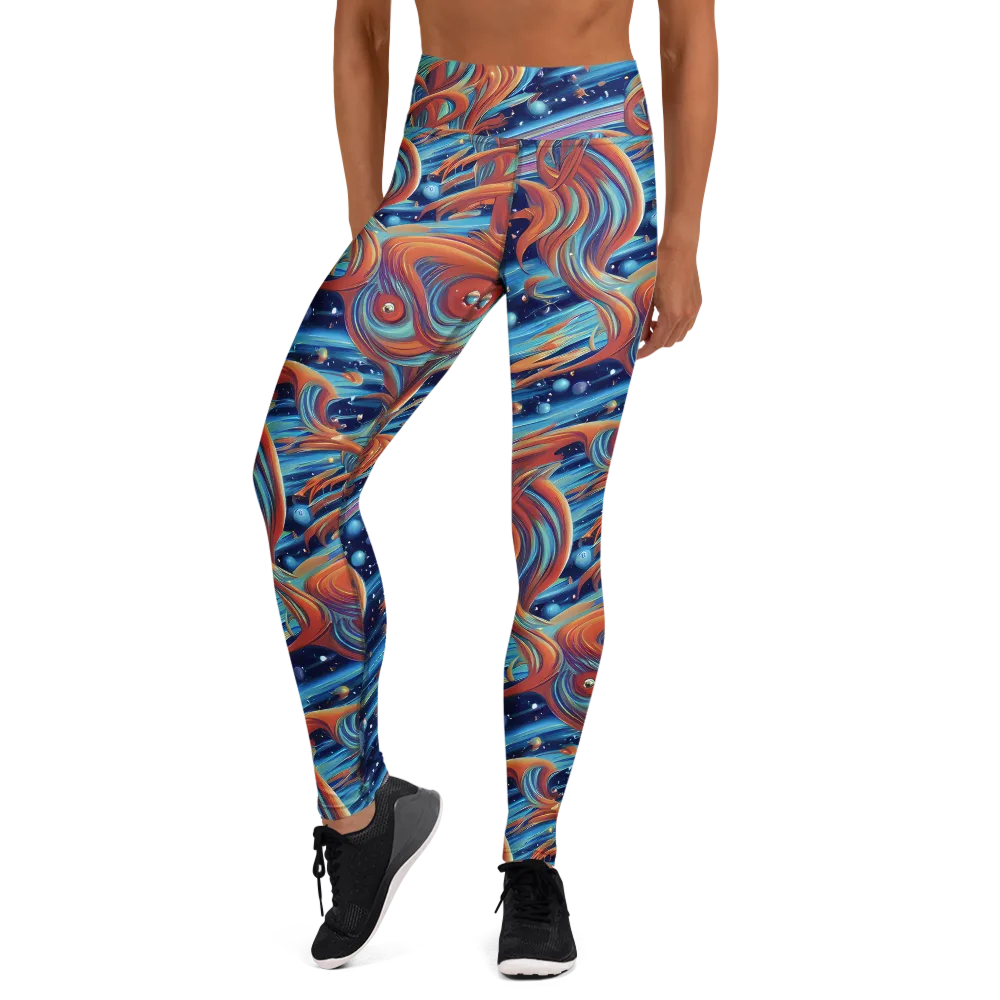 Orbit Flame on Yoga Leggings — Front