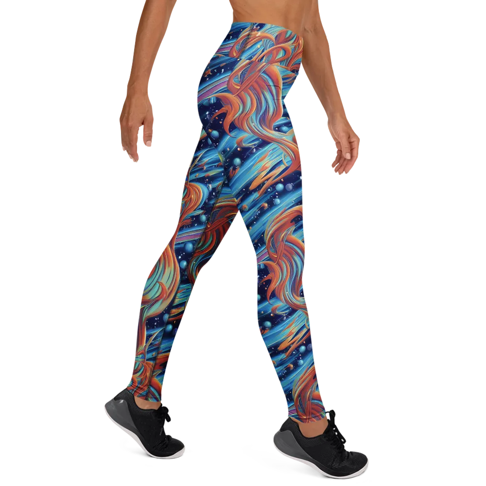 Orbit Flame on Yoga Leggings — Right