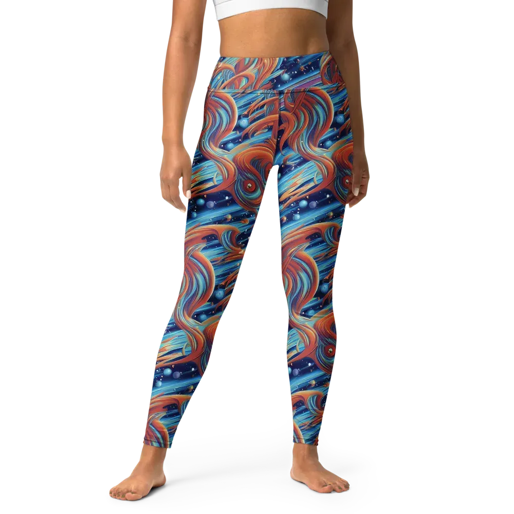 Orbit Flame on Yoga Leggings — Front